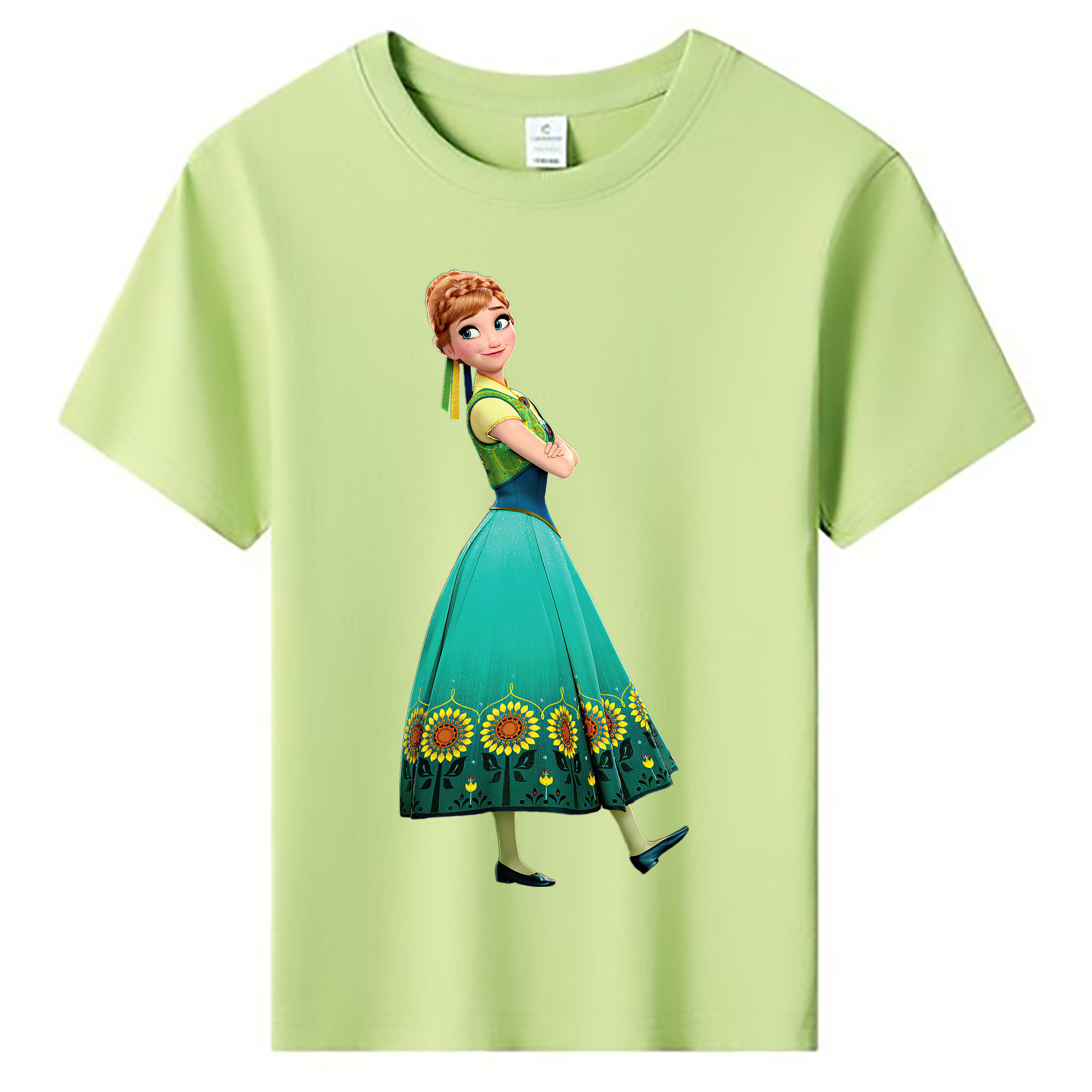 （画像用） アナと雪の女王 アンナ エルサ Frozen Anna Elsa 綿100％キッズTシャツ（フロントプリント）
